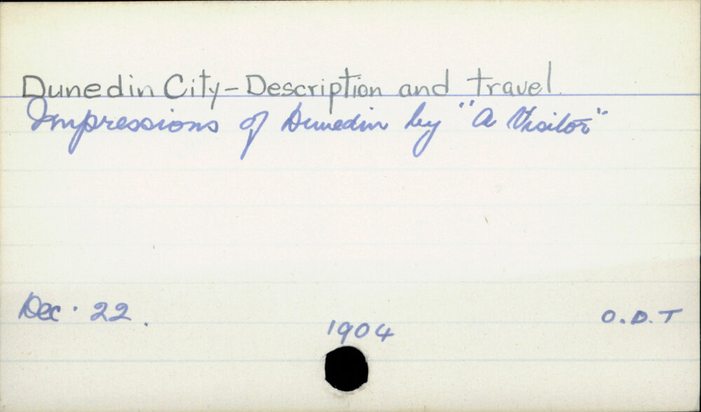 Dunedin City - Description and travel