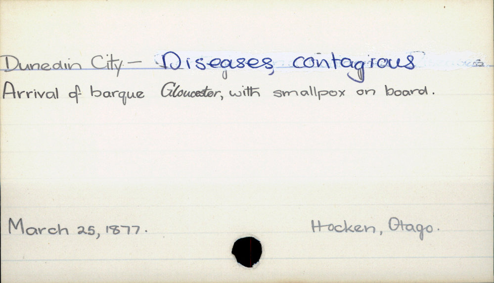 Dunedin City - Diseases, contagious