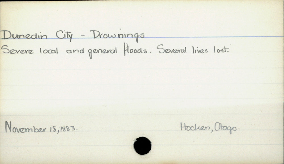 Dunedin City - Drownings