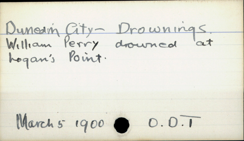 Dunedin City - Drownings.