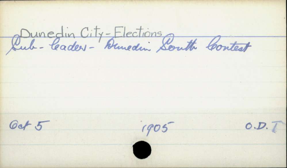 Dunedin City - Elections