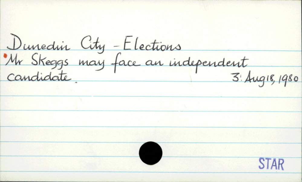 Dunedin City - Elections