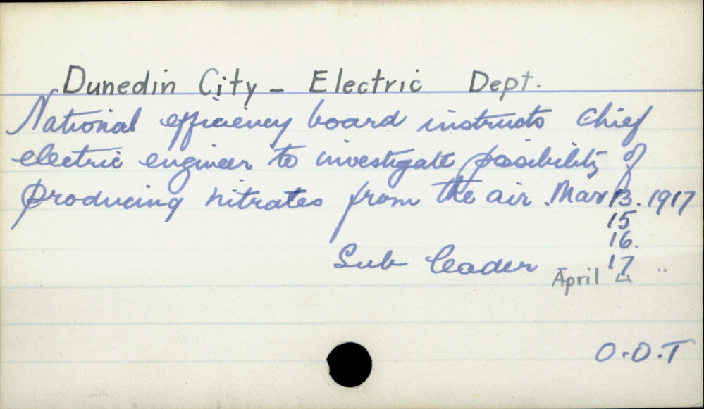 Dunedin City - Electricity Department