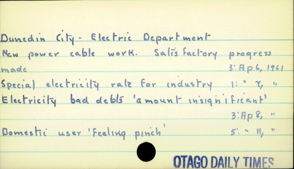 Dunedin City - Electric Department