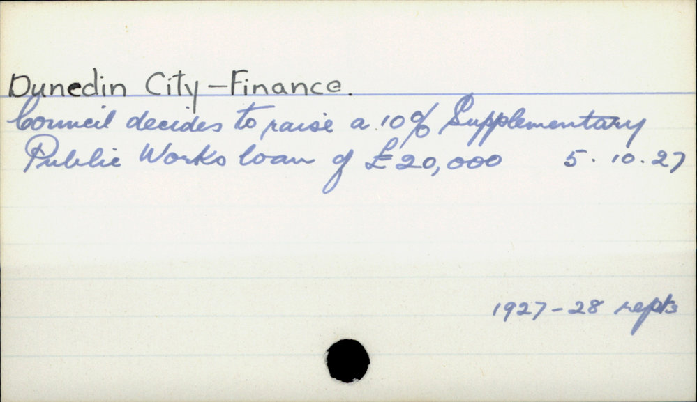 Dunedin City - Finance