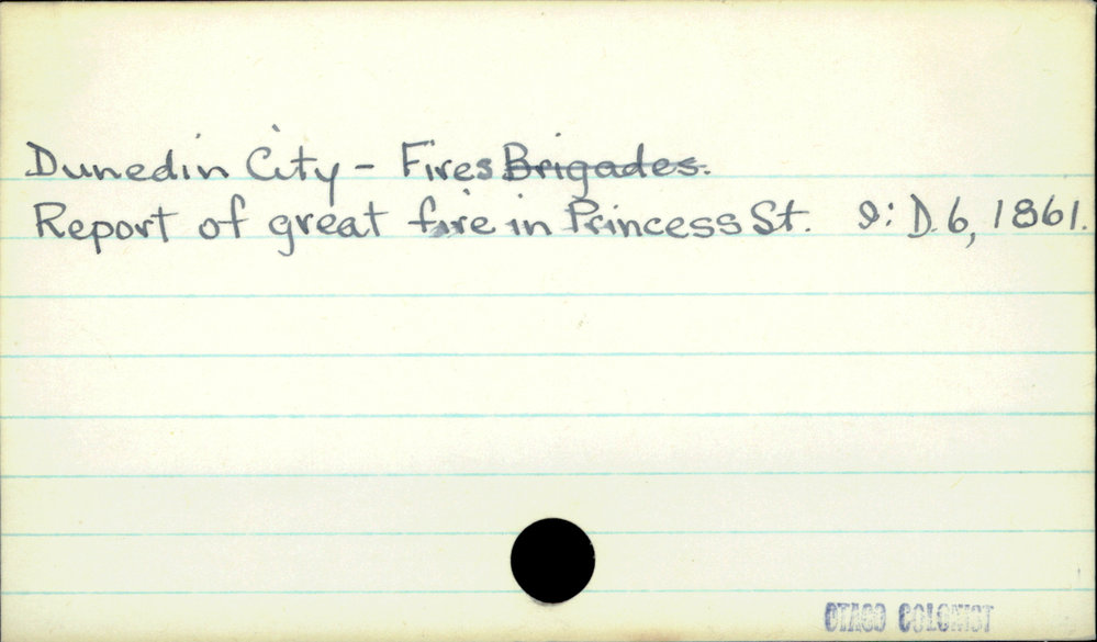 Dunedin City - Fires