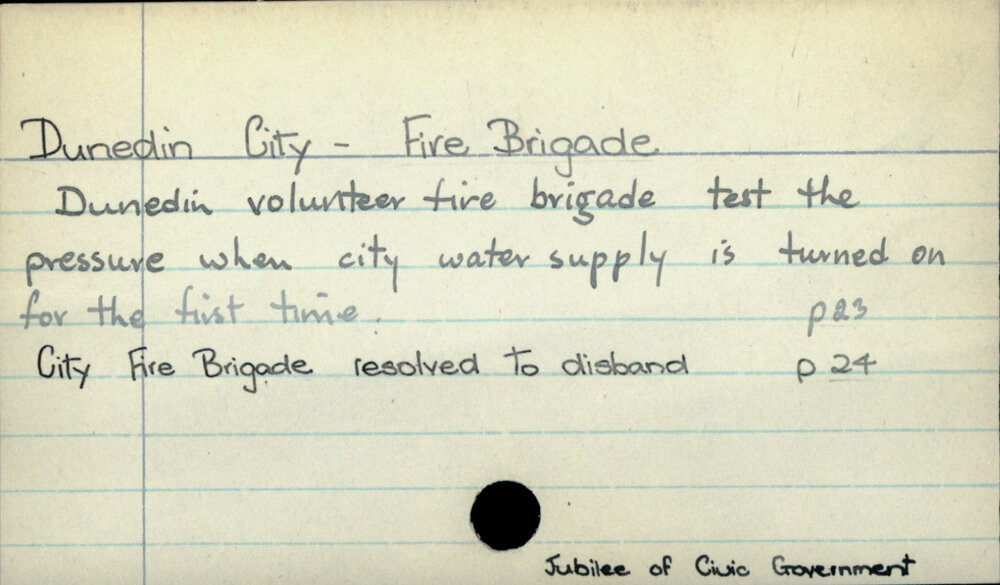 Dunedin City - Fire Brigade