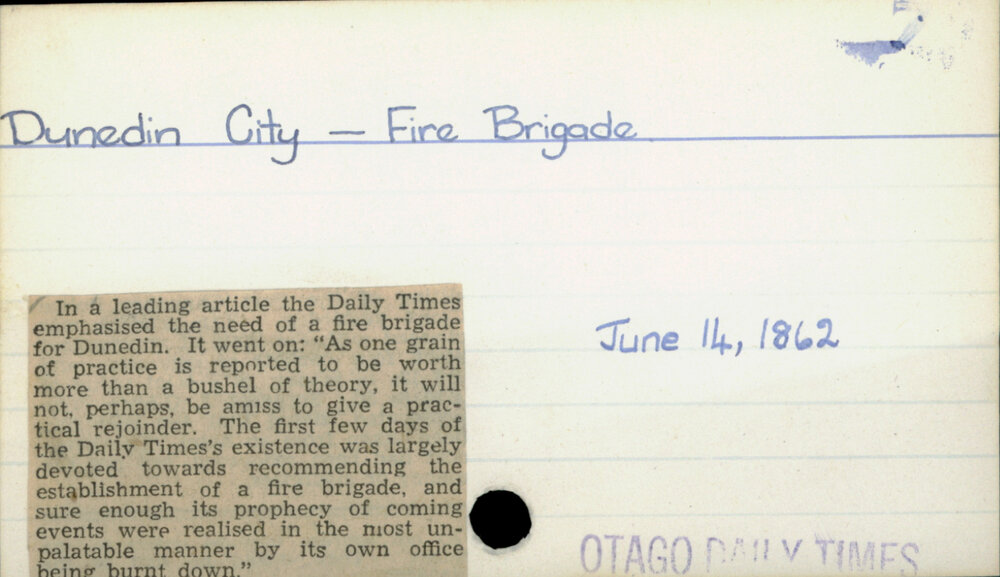 Dunedin City - Fire Brigade