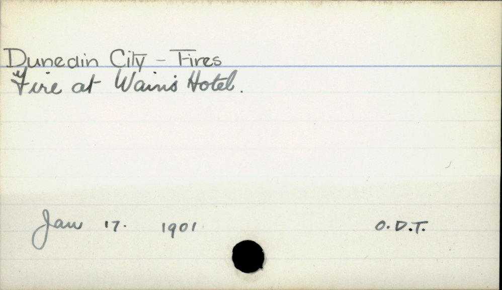 Dunedin City - Fires