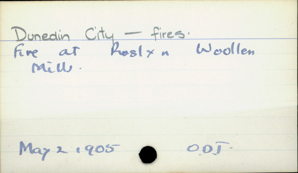 Dunedin City - Fires