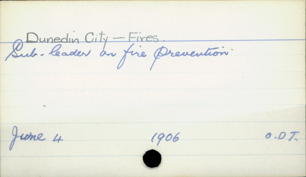 Dunedin City - Fires
