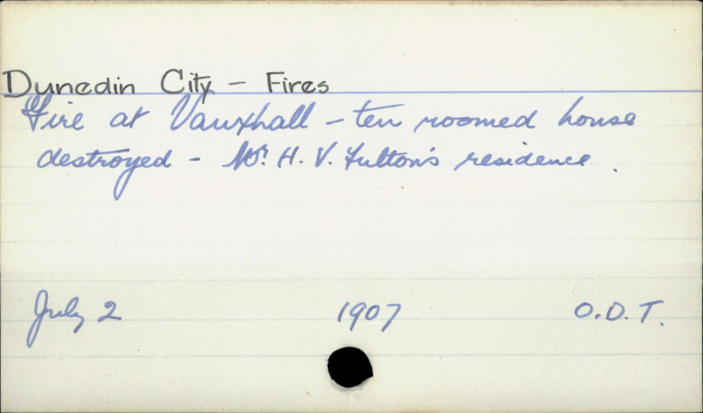 Dunedin City - Fires