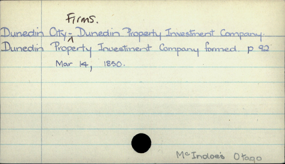 Dunedin City - Firms - Dunedin Property Investment Company