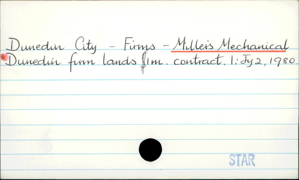Dunedin City - Firms - Millers' Mechanical