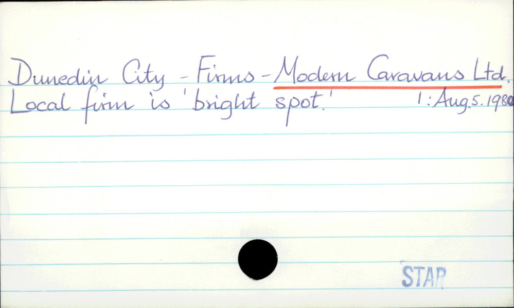 Dunedin City - Firms - Modern Caravans Ltd.
