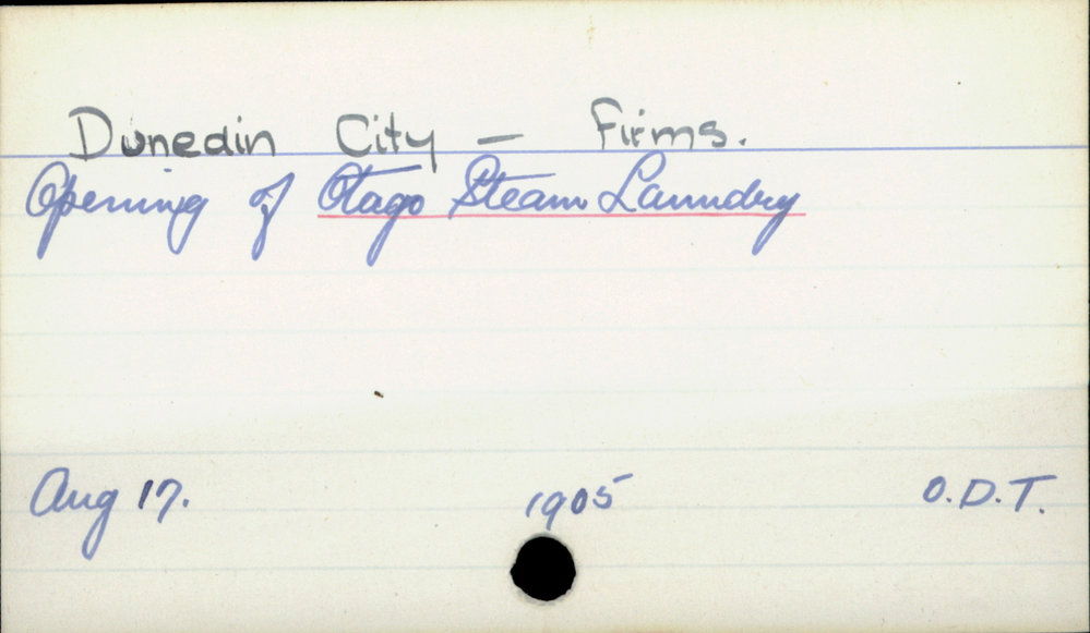 Dunedin City - Firms - Otago Steam Laundry