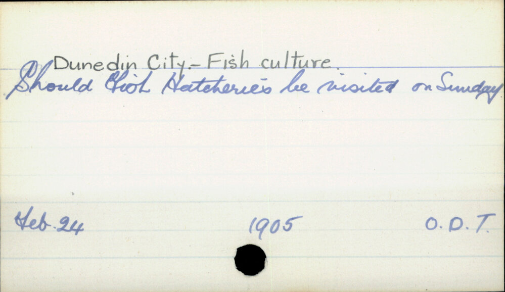 Dunedin City - Fish culture