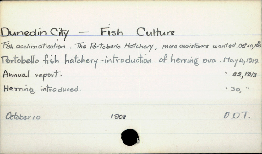 Dunedin City - Fish culture