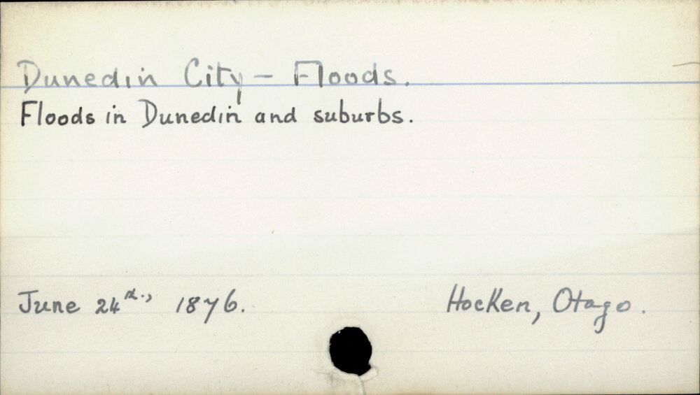 Dunedin City - Floods.