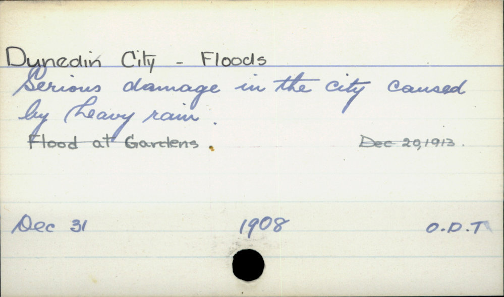 Dunedin City - Floods