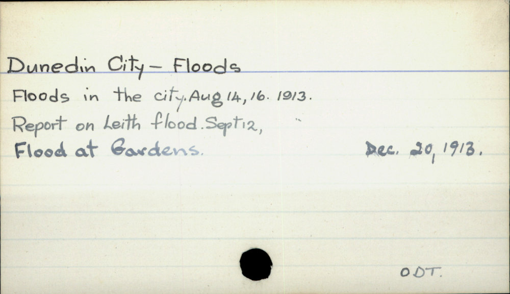 Dunedin City - Floods