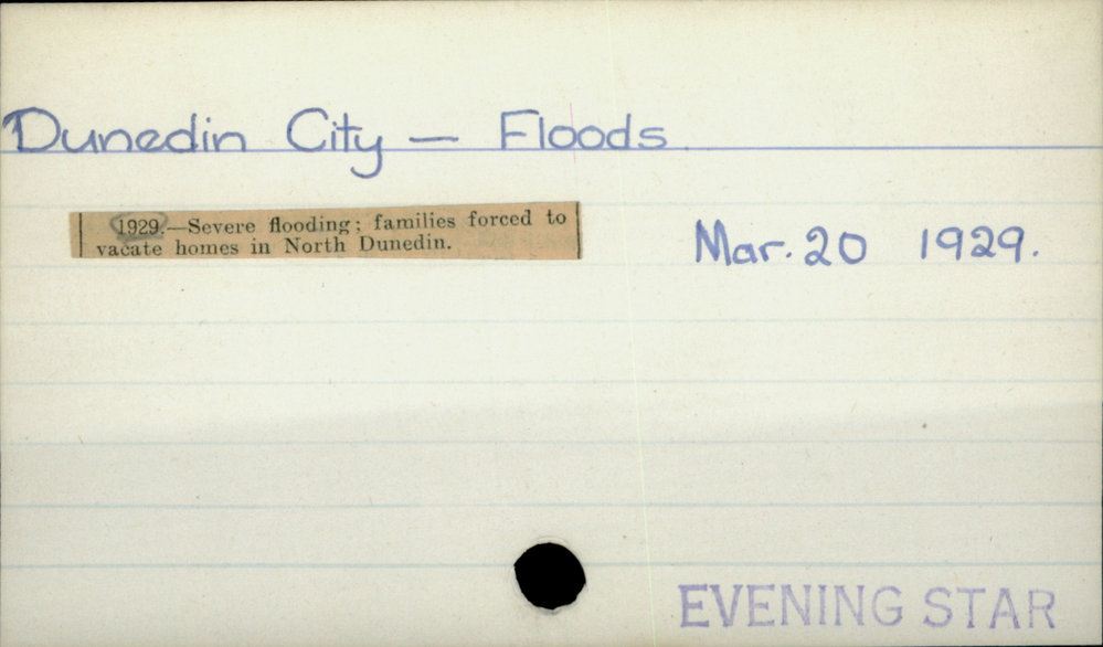 Dunedin City - Floods