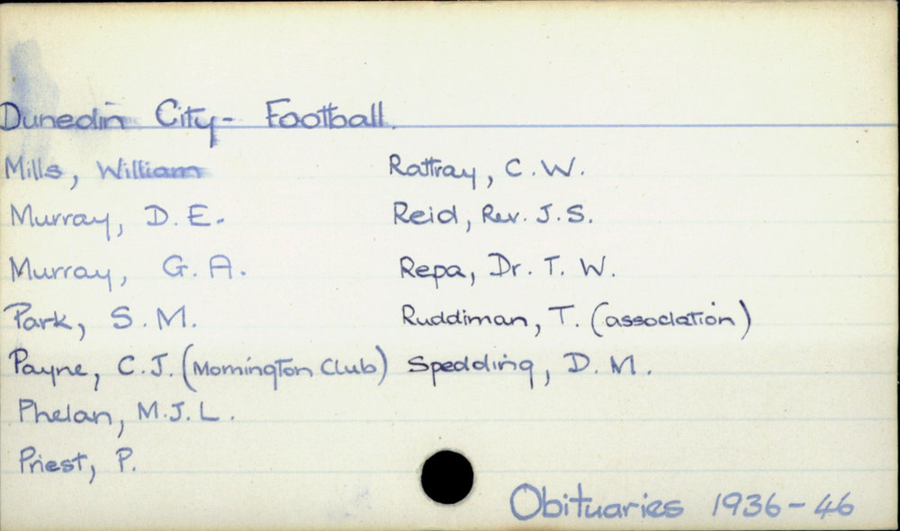 Dunedin City - Football.