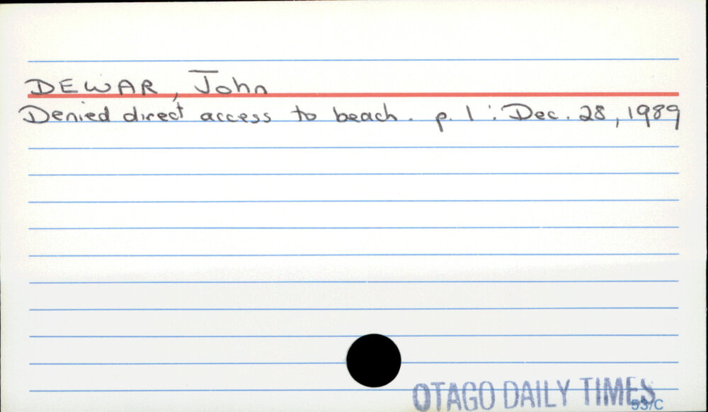 Dewar, John