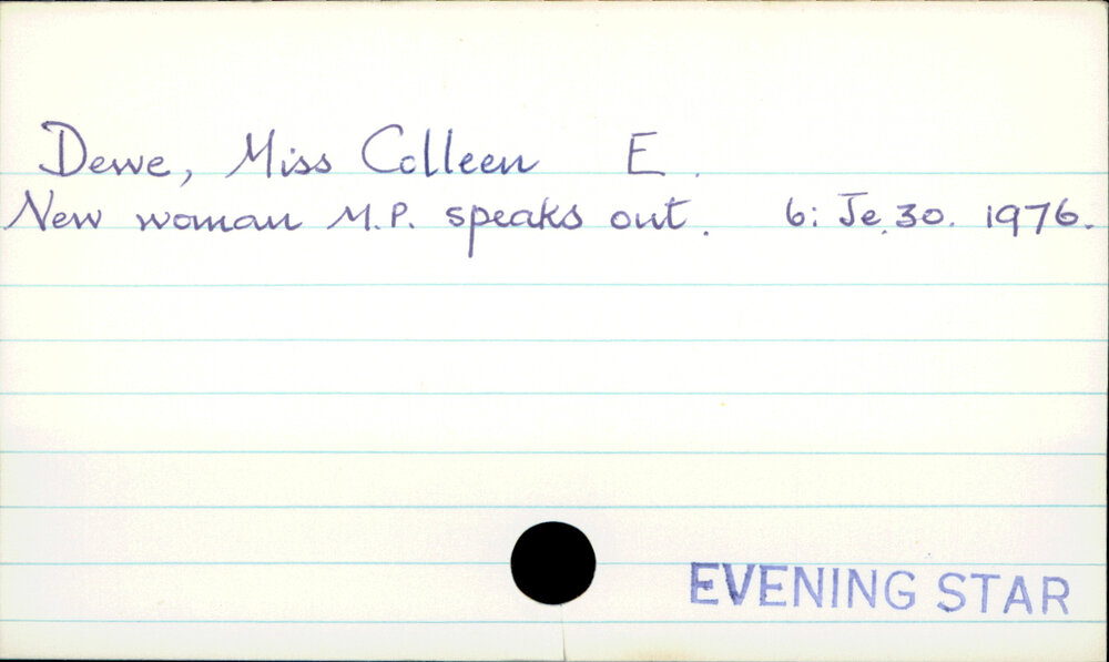 Dewe, Miss Colleen E.