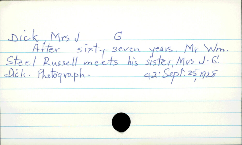Dick, Mrs J.G.