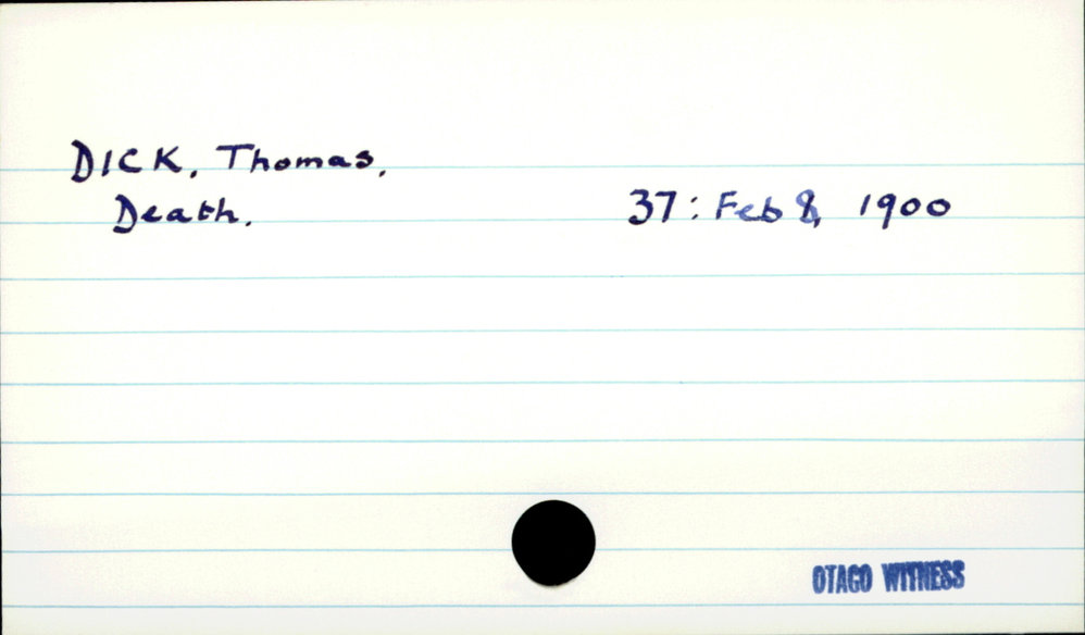 DICK, Thomas