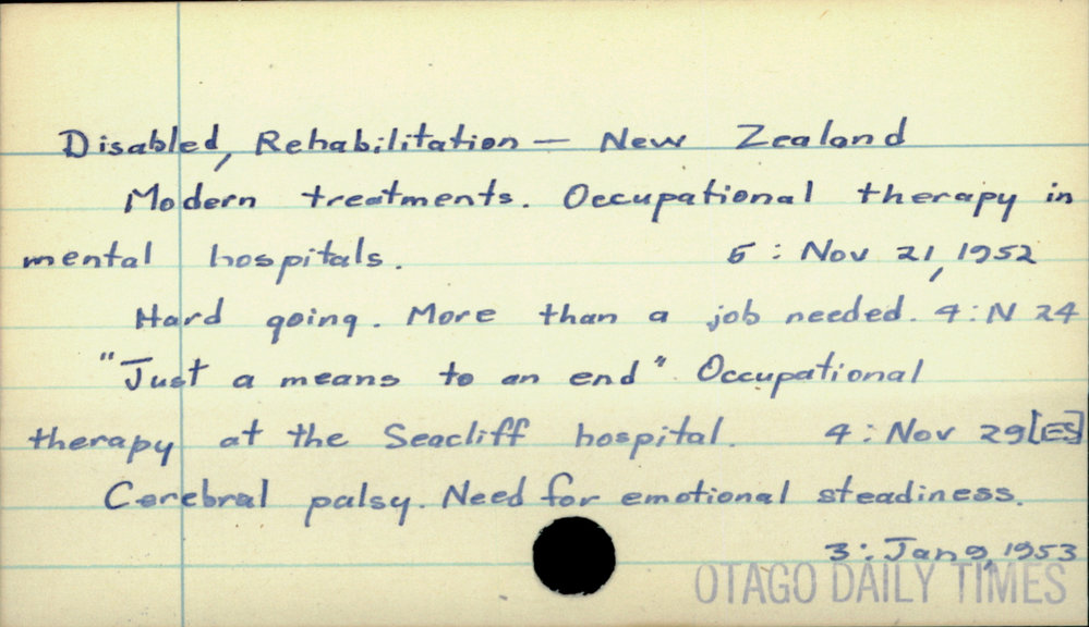 Disabled, Rehabilitation - New Zealand