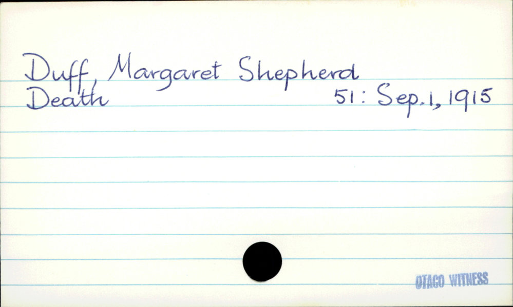 Duff, Margaret Shepherd