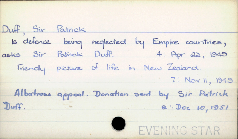 Duff, Sir Patrick