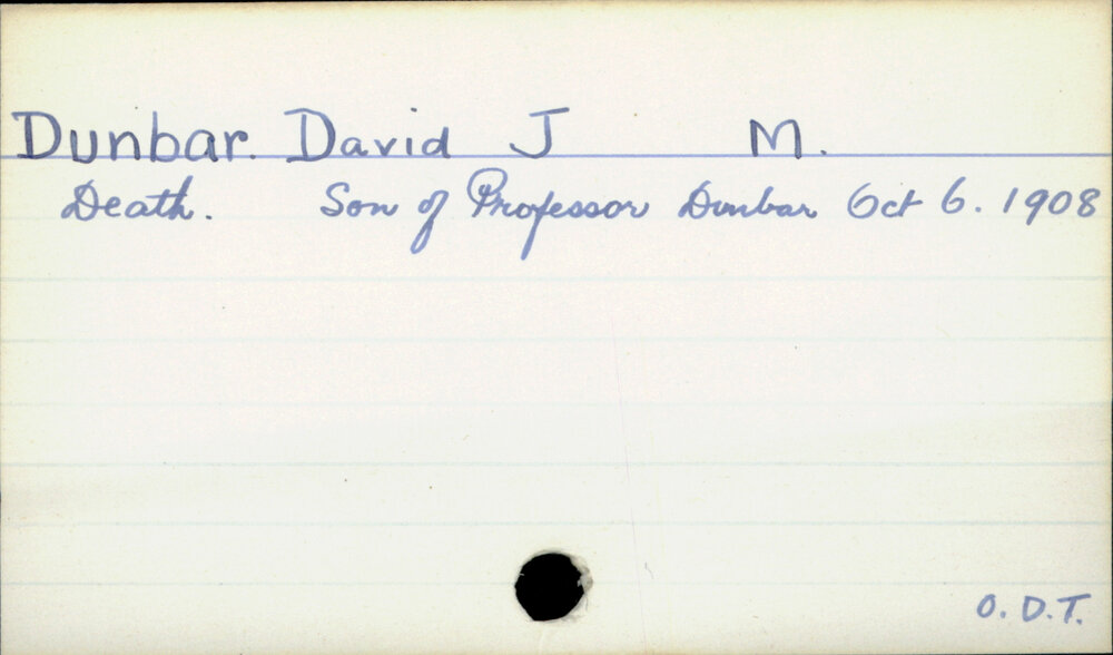Dunbar, David J M