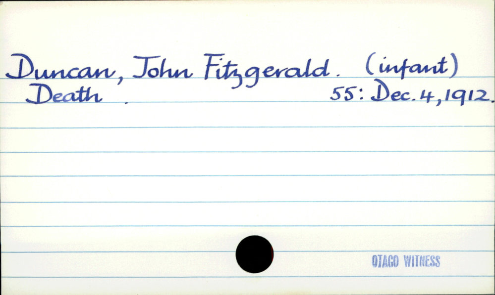 Duncan, John Fitzgerald (infant)