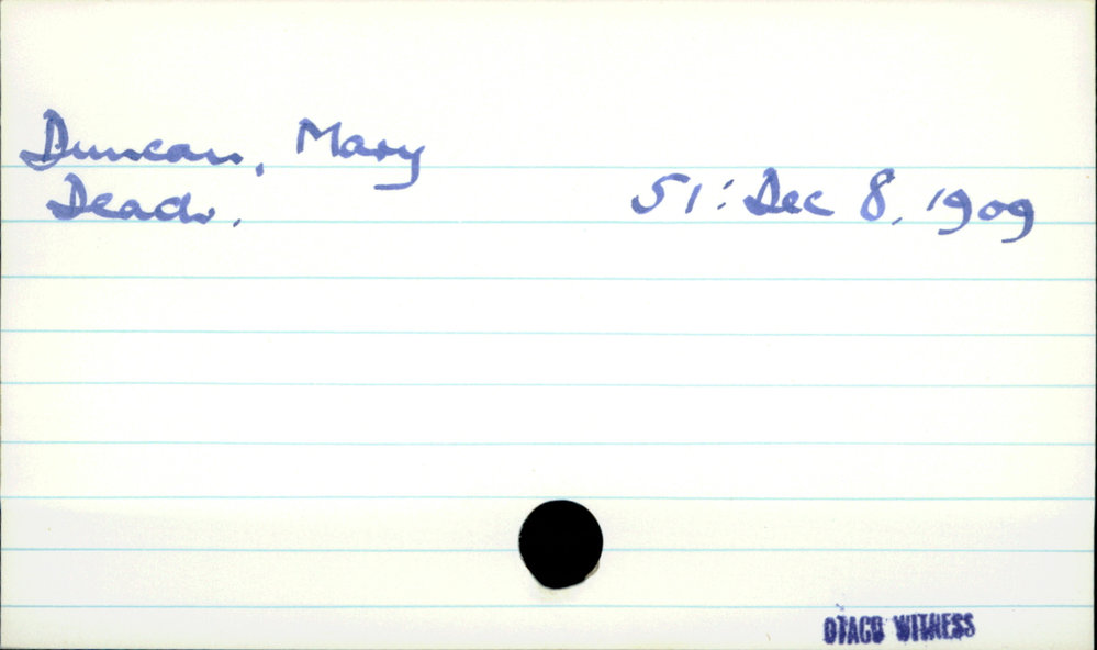 Duncan, Mary