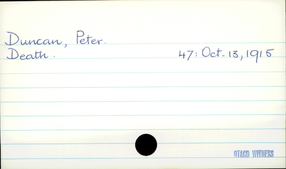 Duncan, Peter.