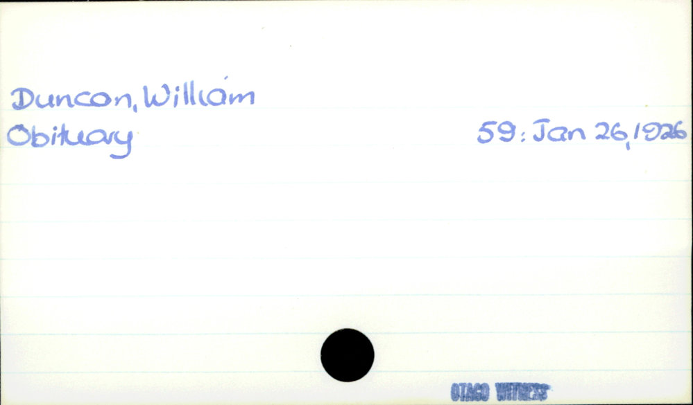 Duncan, William