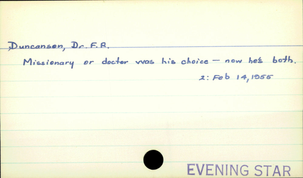Duncanson, Dr F.R.