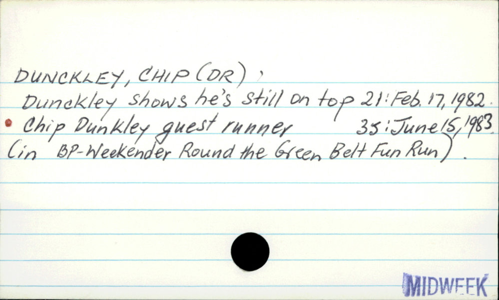 Dunckley, Chip. (Dr)