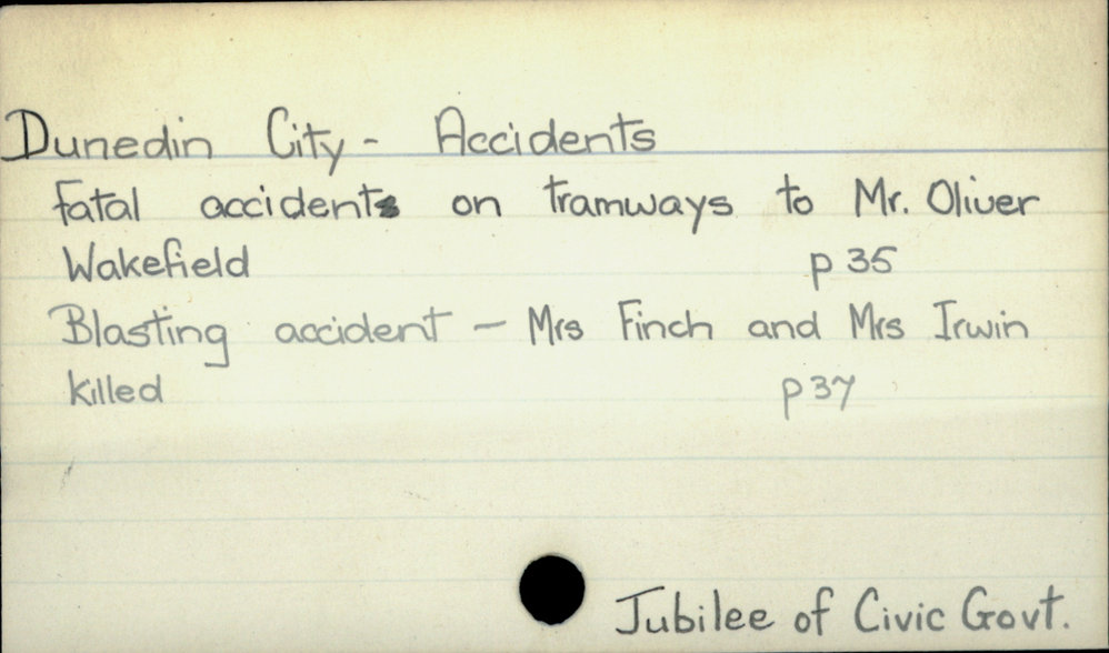 Dunedin City - Accidents