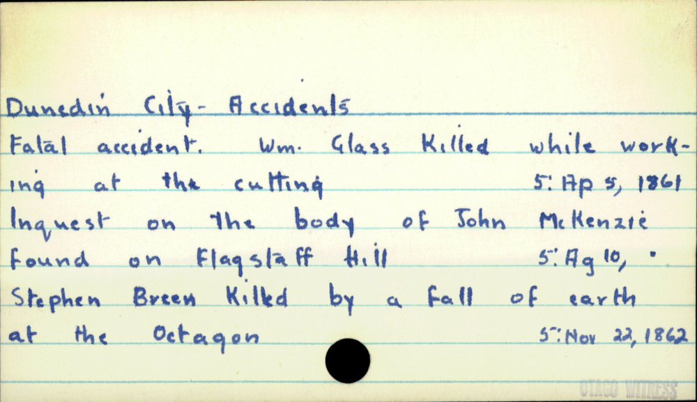 Dunedin City Accidents