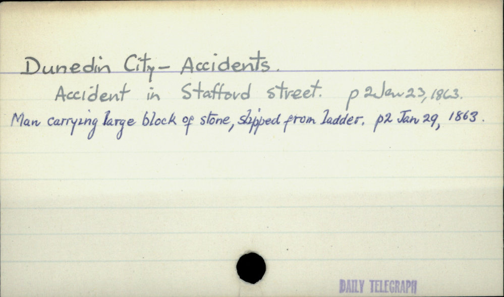 Dunedin City - Accidents