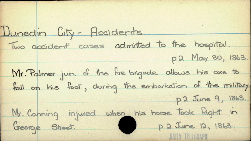 Dunedin City - Accidents