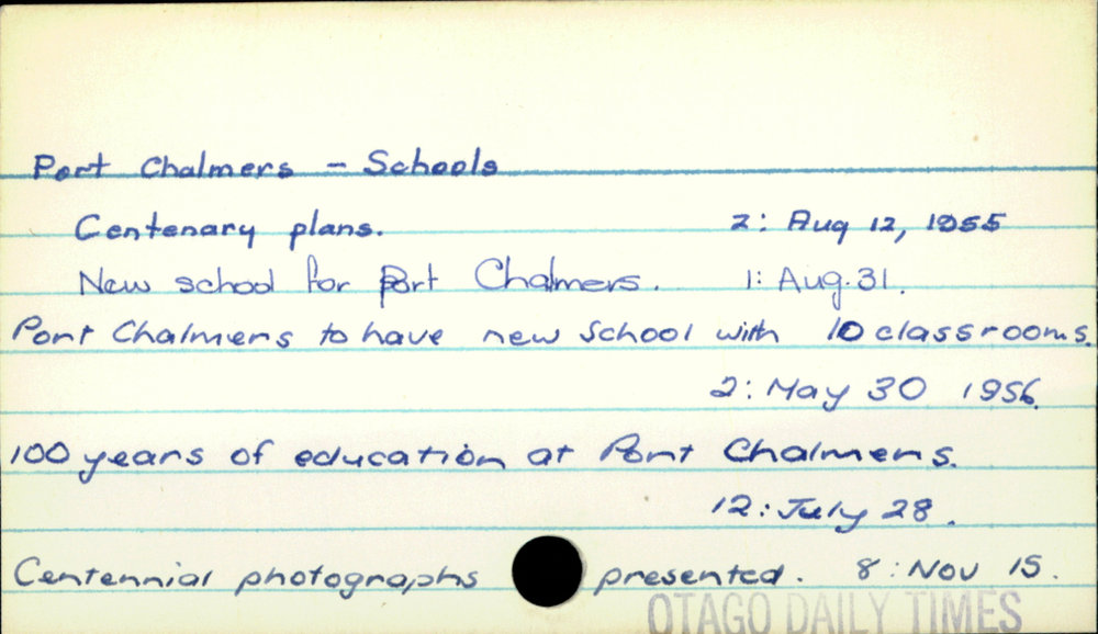 Port Chalmers - Schools