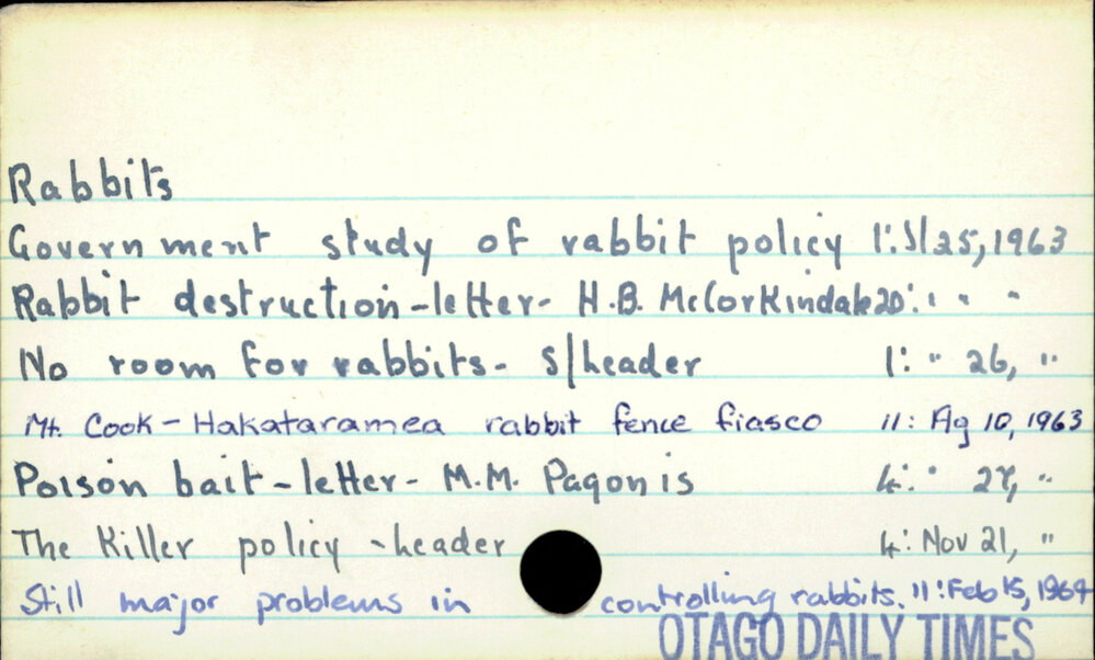 Rabbits | Dunedin Public Libraries