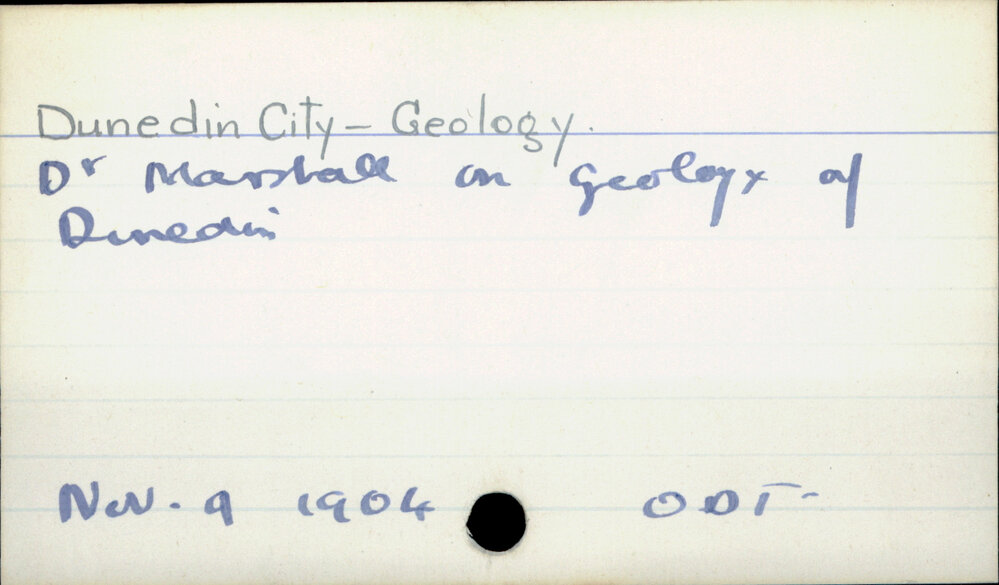 Dunedin City - Geology
