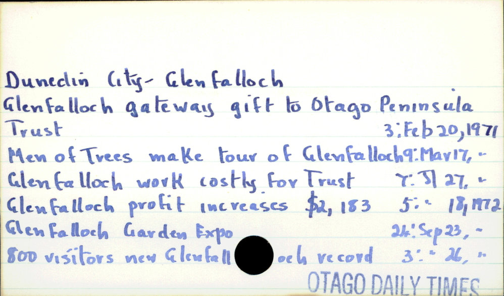 Dunedin City - Glenfalloch