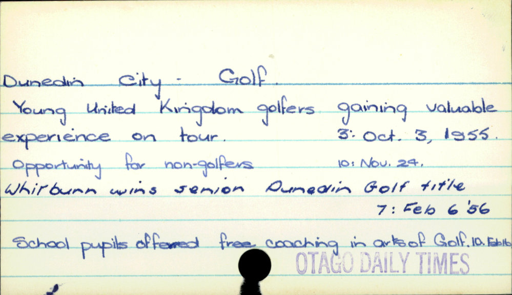 Dunedin City - Golf